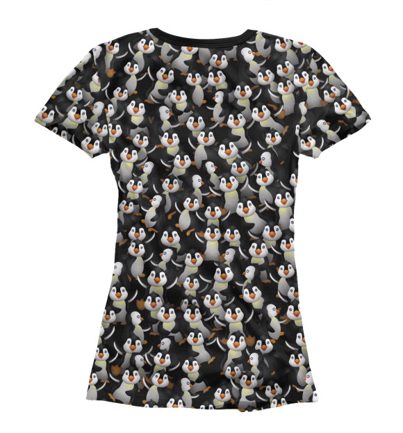 Женская футболка с изображением Дурацкие пингвины цвета Белый