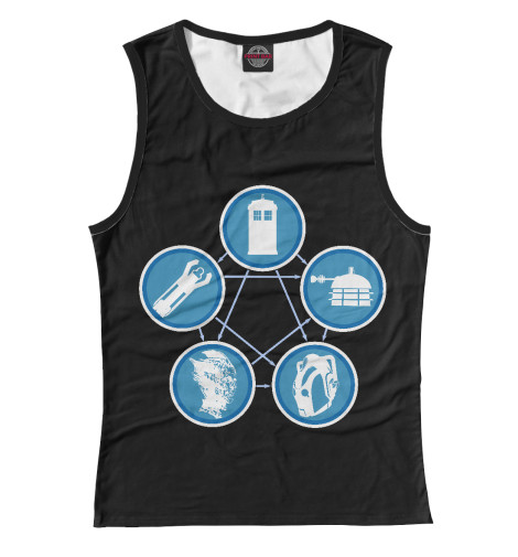 

Майки Print Bar, Белый, Tardis-Lizard-Sonic-Dalek-Cyberman