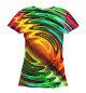 Женская футболка Цветные волны