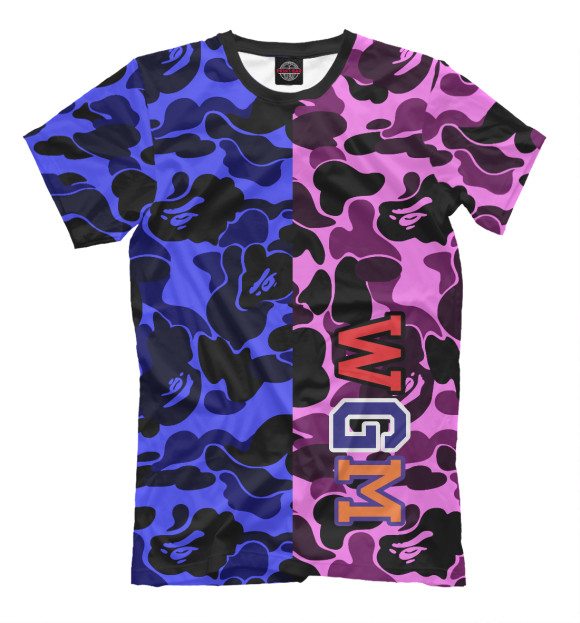 Футболка для мальчиков с изображением Bape Camouflage цвета Молочно-белый