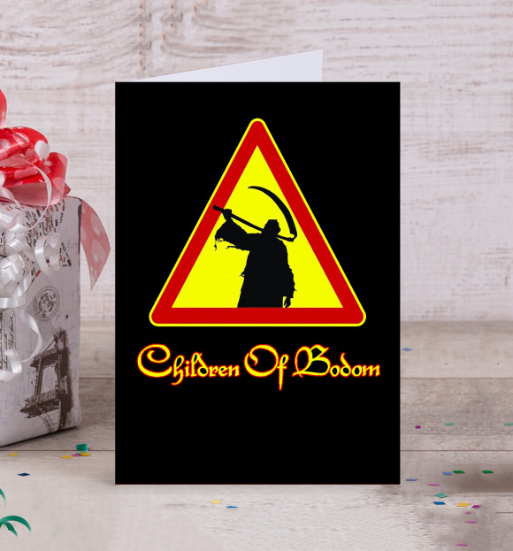 Открытка с притом Children of Bodom цвета Белый Открытка с изображением Children of Bodom цвета Белый