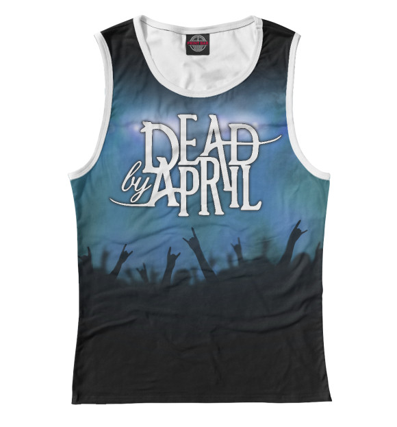 Майка для девочки с изображением Dead by April цвета Белый
