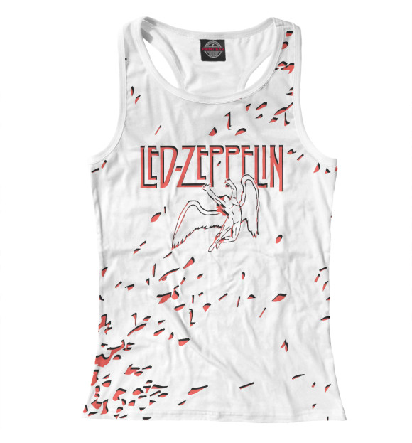 Женская майка-борцовка с изображением Led zeppelin цвета Белый