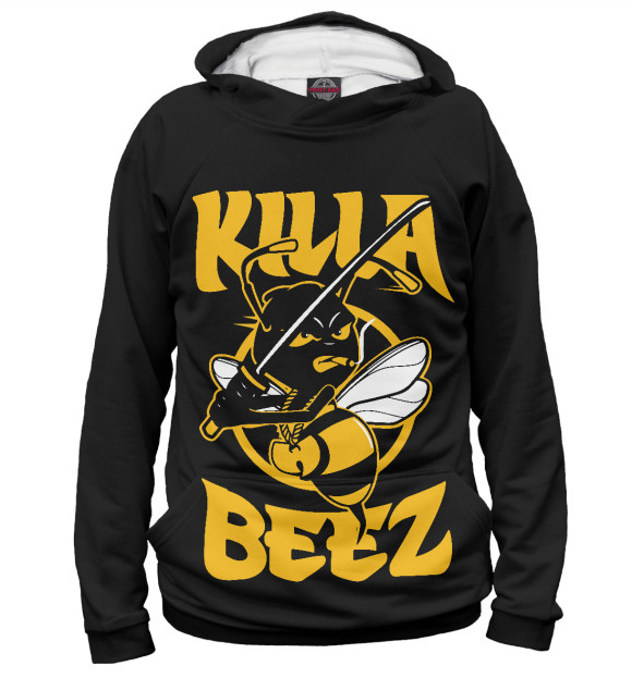 Женское худи с изображением Wu-Tang Killa Beez цвета Белый