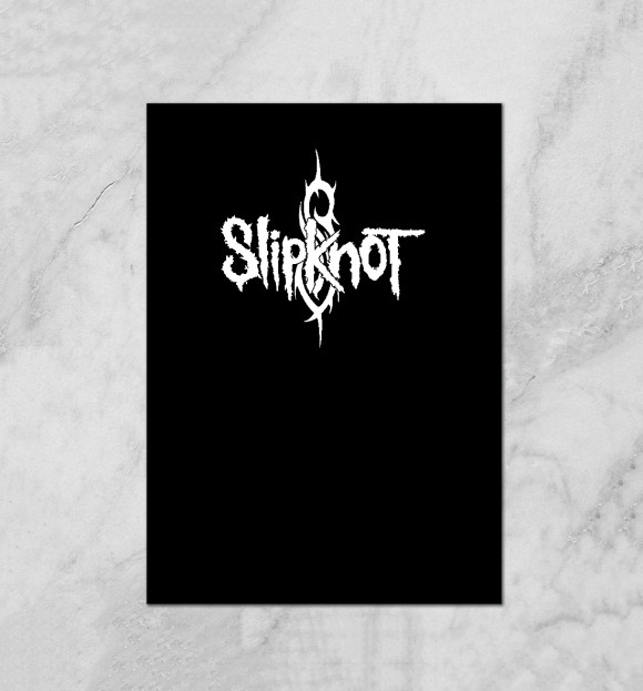 Плакат с притом Slipknot цвета Белый Плакат с изображением Slipknot цвета Белый