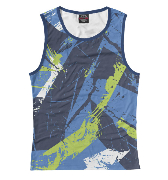 Женская майка с изображением Спортивный стиль цвета Белый