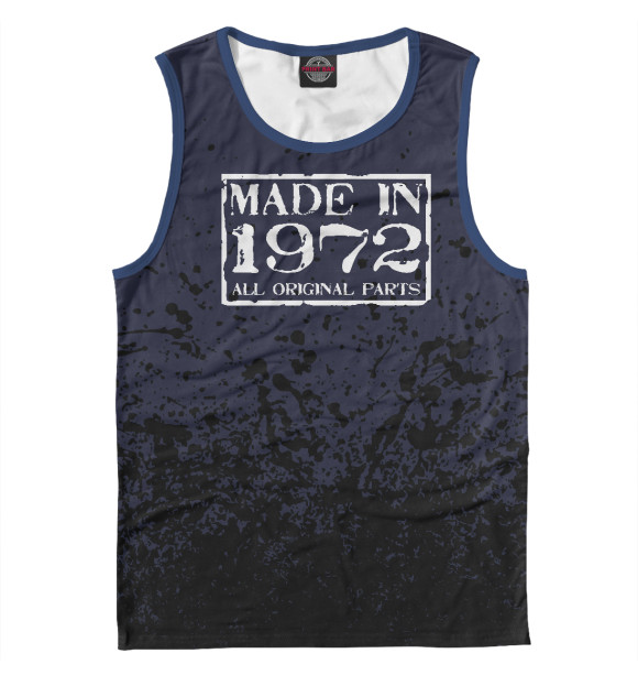 Майка для мальчика с изображением Made in 1972 цвета Белый
