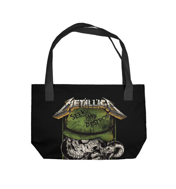 Пляжная сумка с изображением Metallica Seek and Destroy цвета 