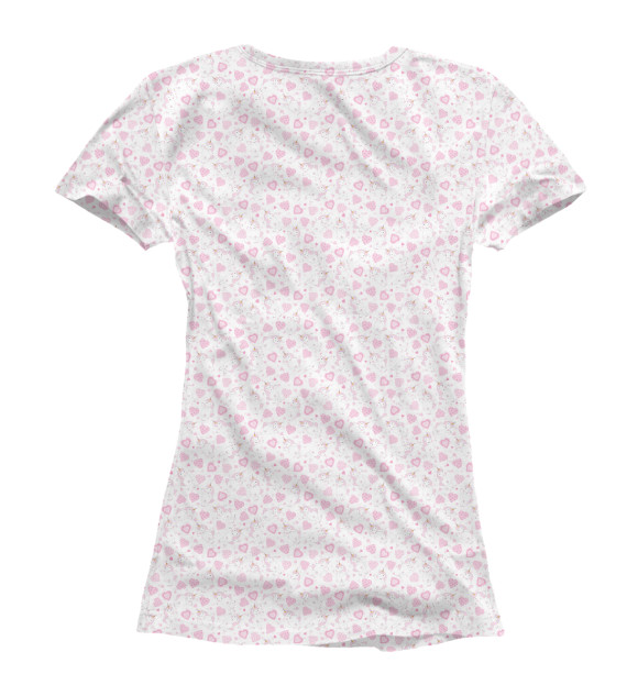 Женская футболка с изображением Милый единорог цвета Белый