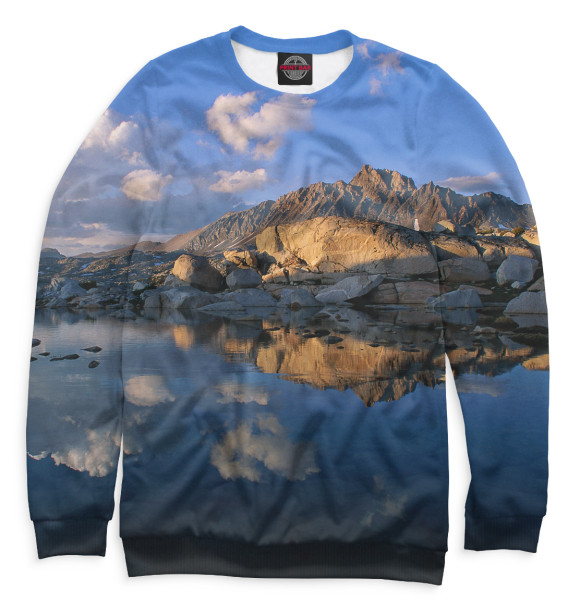 Мужской свитшот с изображением Горы цвета Синий