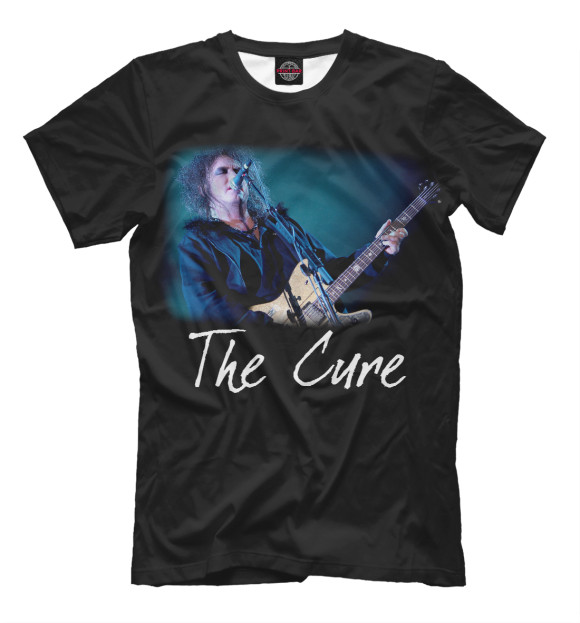 Мужская футболка с изображением The Cure & Robert Smith цвета Черный