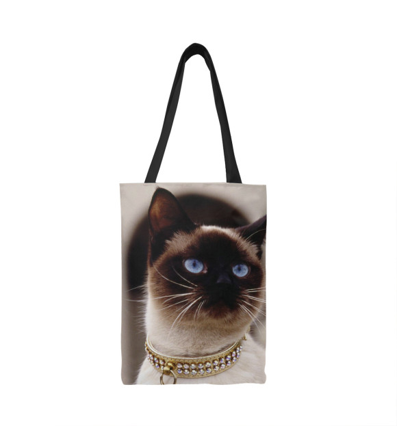 Сумка-шоппер с изображением Сиамская кошка цвета 