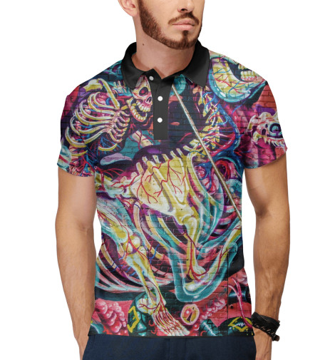 

Поло Print Bar, Белый, Horse