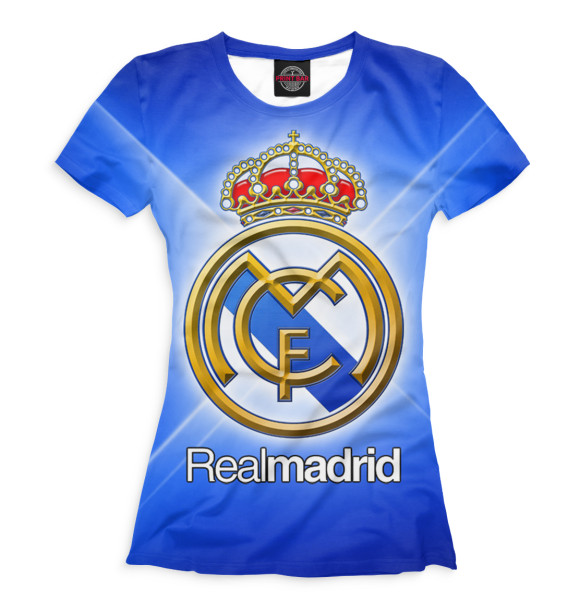 Футболка для девочек с изображением Real Madrid цвета Белый