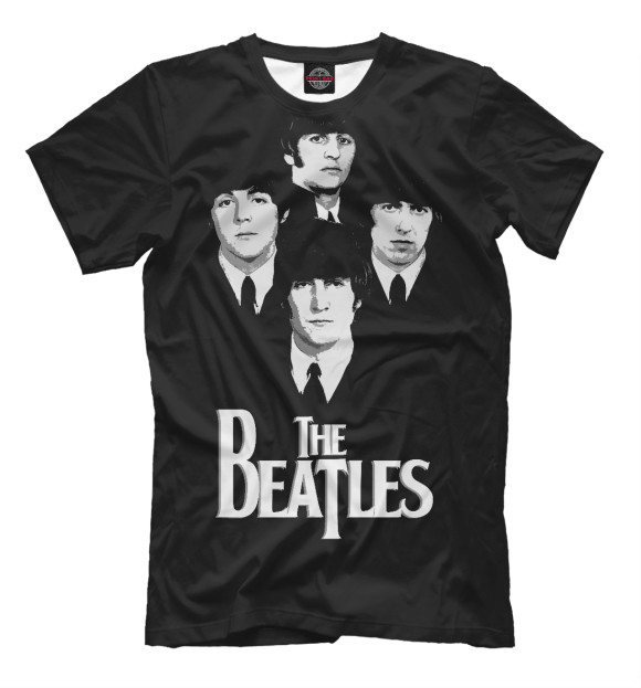 Футболка для мальчиков с изображением The Beatles цвета Черный