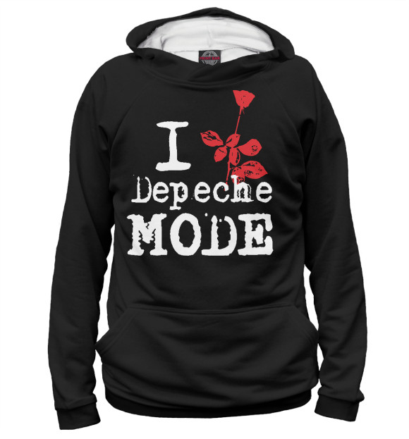 Женское худи с изображением Depeche Mode цвета Белый