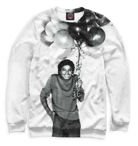 Женский свитшот с изображением Michael Jackson цвета Белый