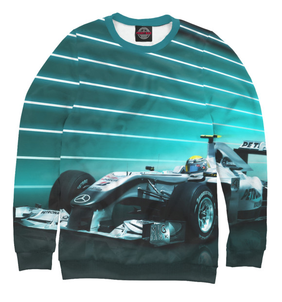 Свитшот для мальчиков с изображением Formula 1 цвета Белый