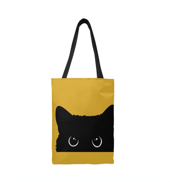 Сумка-шоппер с изображением Черная кошка цвета 
