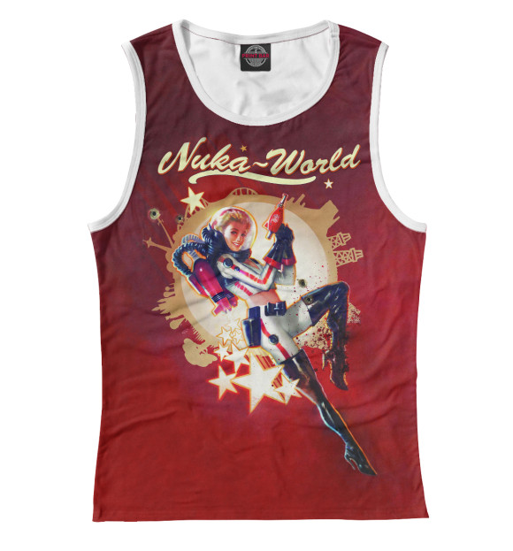Майка для девочки с изображением Fallout цвета Белый