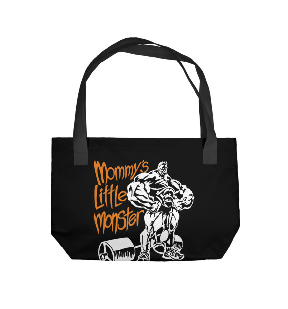 Пляжная сумка с изображением Little monster цвета 