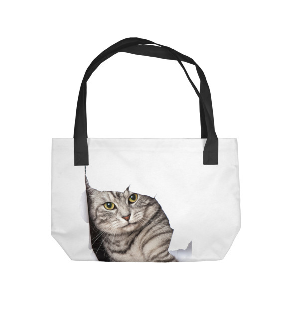 Пляжная сумка с изображением Котики цвета 