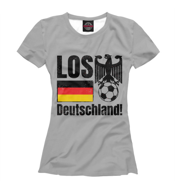 Женская футболка с изображением Германия цвета Белый