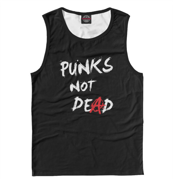 Мужская майка с изображением Панки живы цвета Белый