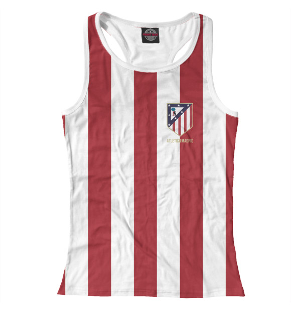 Женская майка-борцовка с изображением Atletico Madrid цвета Белый