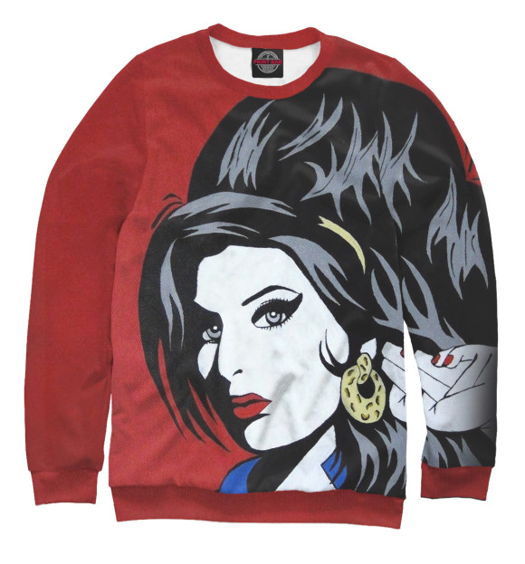 Свитшот для девочек с изображением Amy Winehouse цвета Белый
