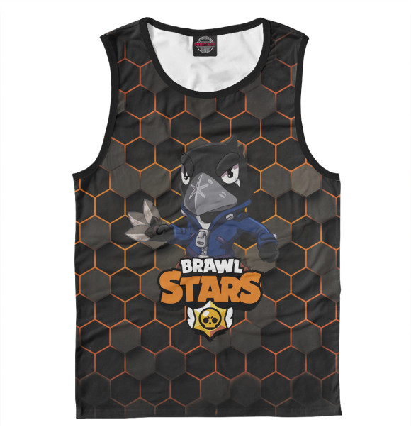 Майка для мальчика с притом Crow (Brawl Stars) цвета Белый Майка для мальчика с изображением Crow (Brawl Stars) цвета Белый