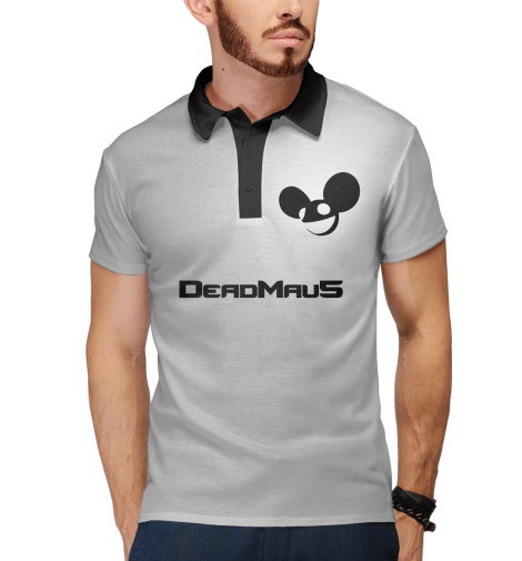 Поло Print Bar, Белый, DeadMau5