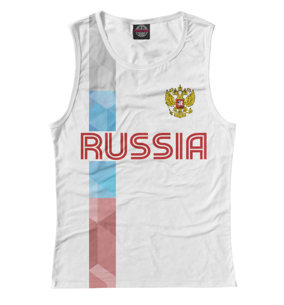 Майка для девочки с изображением Russia цвета Белый