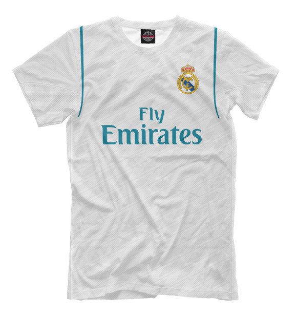 Футболка для мальчиков с изображением Форма Реал Мадрид  Домашняя 17/18 цвета Молочно-белый