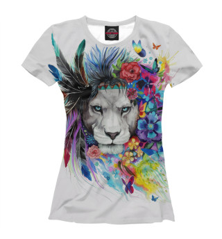 Женская футболка Flower Lion