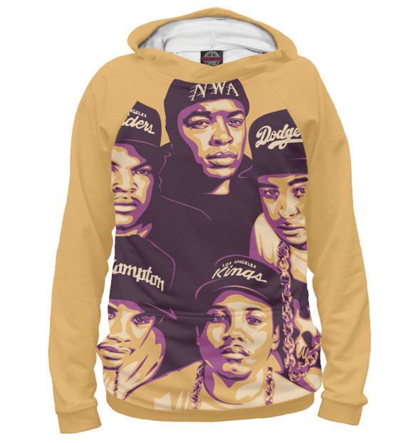 Женское худи с изображением N.W.A Compton цвета Белый