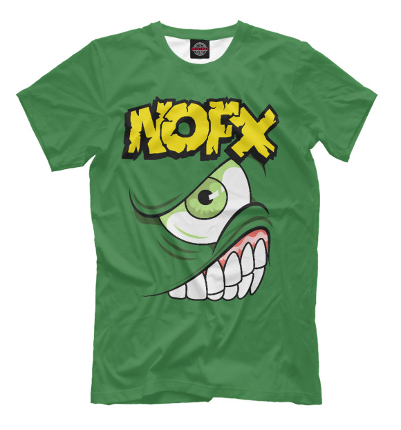 Мужская футболка с изображением NOFX цвета Серый