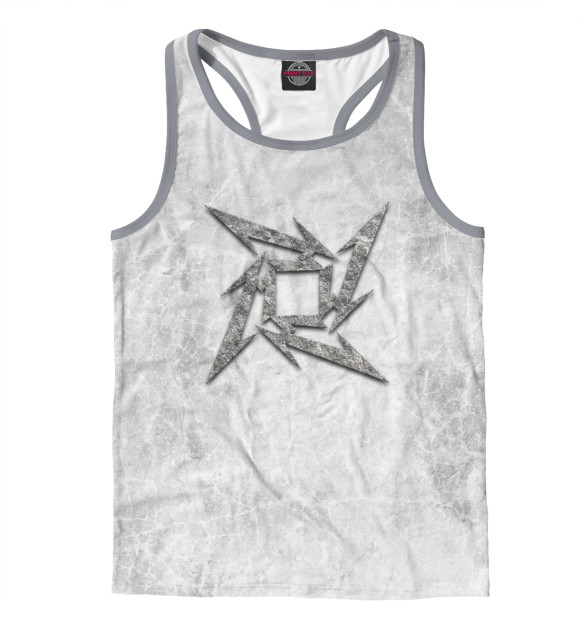 Мужская майка-борцовка с изображением Metallica цвета Белый