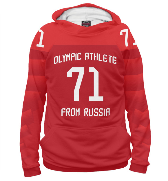 Женское худи с изображением Ковальчук Форма на Олимпиаде 2018 цвета Белый