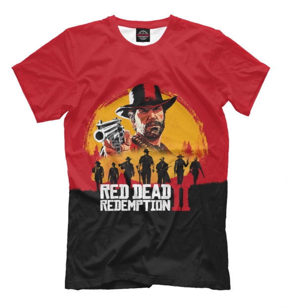 Мужская футболка с изображением Red Dead Redemption 2 цвета Молочно-белый