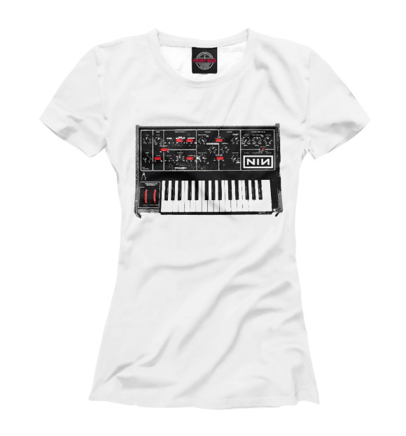 Футболка для девочек с изображением Nine Inch Nails цвета Белый