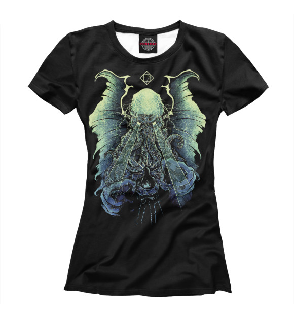 Футболка для девочек с изображением Cthulhu цвета Белый