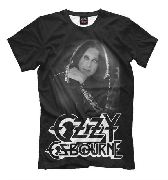 Мужская футболка с изображением Ozzy Osbourne цвета Черный