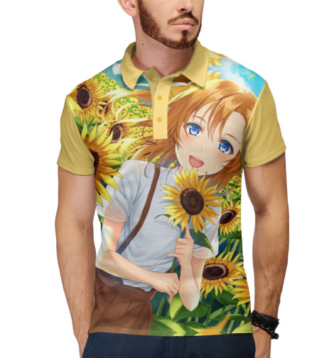 

Поло Print Bar, Белый, Love Live! Подсолнухи