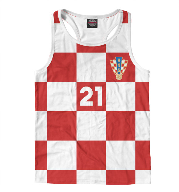 Мужская майка-борцовка с изображением Вида Хорватия 21 цвета Белый