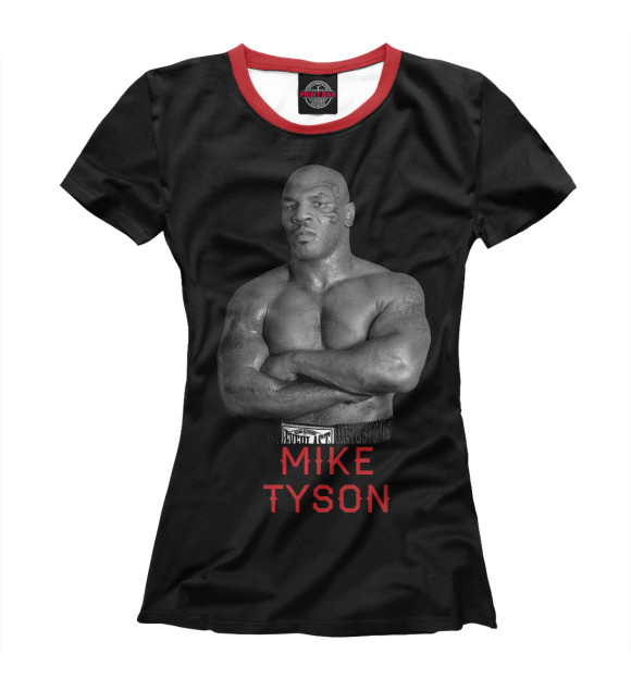 Футболка для девочек с изображением Mike Tyson цвета Белый