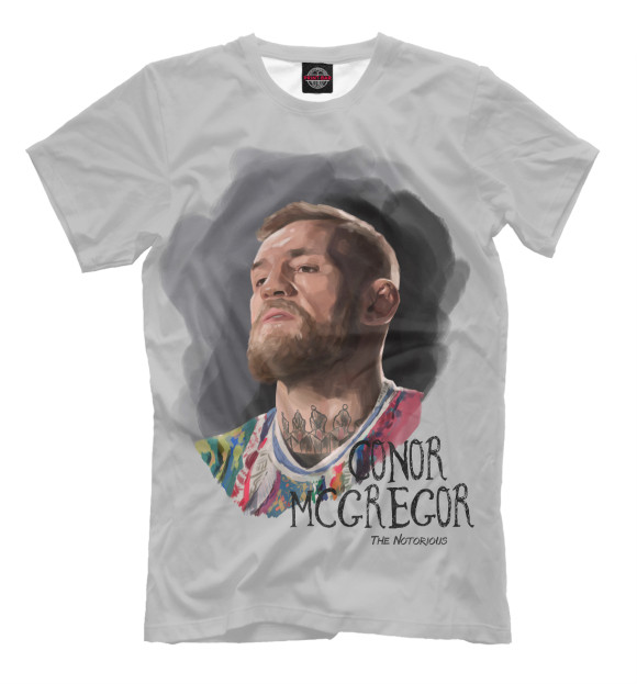 Мужская футболка с изображением Conor McGregor цвета Бежевый