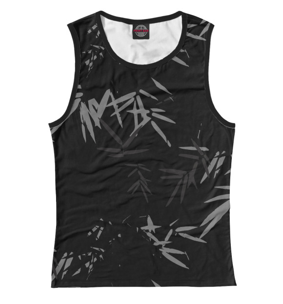 Женская майка с изображением Бамбук цвета Белый