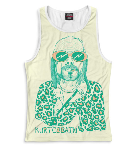 

Майки борцовки Print Bar, Белый, Kurt Cobain