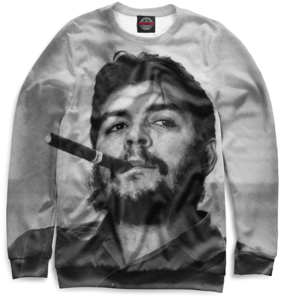 Мужской свитшот с изображением Че Гевара цвета Белый